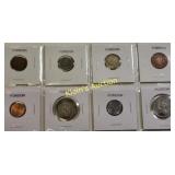 foreign coins copper & clad too lotof 8
