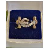 14K diamonds, sapphires, santa maria elite ring