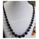 obsidian or onyx?  graduating size  Necklace 32"