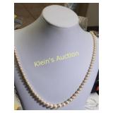 light champagne color glass? pearls?