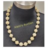 vintage agate necklace 22" nice