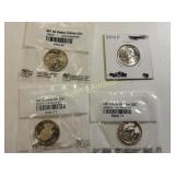 graded coins lot 4 quarters proofs too! & unc