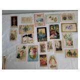 collection of antique post cards & Victorian ephem