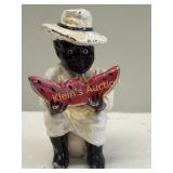 cast iron vtg black americana bank