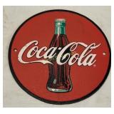 cast iron coca cola wall plaque 9 1/2"