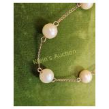 pearl vintage bracelet gold filled? 7" nice