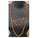 Amber vintage necklace lot of 2 Baltic too!