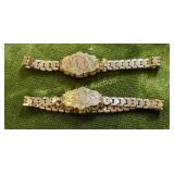 antique 14K yellow gold lot of 2 bracelets L mittn