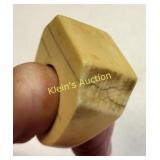 antique carved bone ring