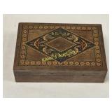 marquetry mosaic box turnbridge ware moorish Spain