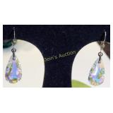 antique 835 silver chandelier AB earrings pierced