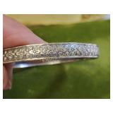 gorgeous sterling bangle bracelet repousse