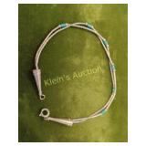 navajo vtg sterling & turquoise bracelet