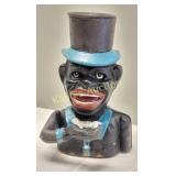 cast iron black americana mechanical coin bank