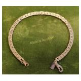 14K gp link bracelet vtg nugget style 7 1/2"