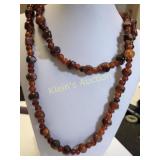 rare large 46" amber necklace Baltic & other color