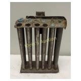 antique tin 12 tube candle mold