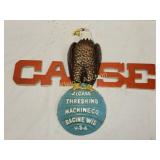 Cast Iron J.L. Case threshing machine eagle sign