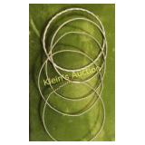 sterling silver bracelet bangles lot of 5