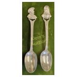 antique russian? silverplate or 800? 2 spoons
