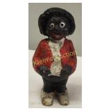 cast iron golliwog still bank black Americana