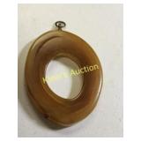 antique horn oval pendant gorgeous!