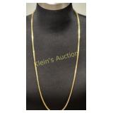 1973 Grosse for dior gold plate necklace 32"
