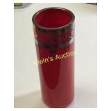 sterling hand blown red bud vase