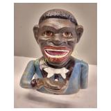 cast iron vtg black Americana mechanical coin bank
