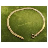 14K herringbone Italy vintage bracelet gorgeous