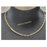 twist spiral collar necklace w/gold wash silverton