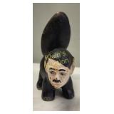 cast iron vtg anti hitler door stop WWII