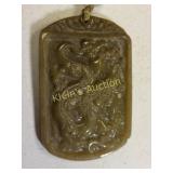 vtg carved jade? pendant good luck talisman