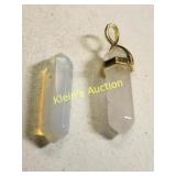 crystal opalite quartz point one w/ mt lot of 2