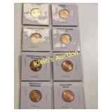 lincoln cents pennies 2009 comm issue  8 coins