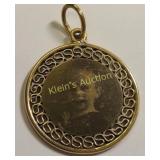 14K yellow gold pendant by Doskow