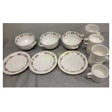 Arzberg athena rose soup bowls/plates & royal cop