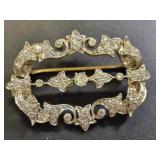 art deco platinum & diamond brooch mine cut/rose
