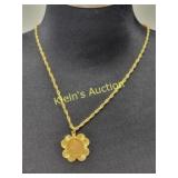 gold plated nickel 1911 pendant on 23" chain