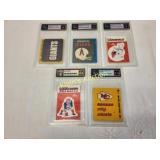 lot of 5 collectible sports trading cards graded