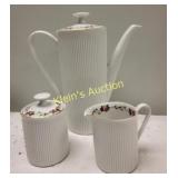 Arzberg Porcelain coffee pot, creamer & sugar