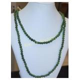 14K &  jade necklace 44" beauty!