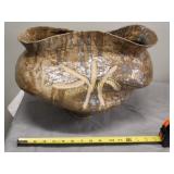 vtg studio pottery asain motif 15" wide