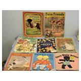 8 antique children books, animal. farm runaway pig