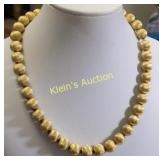 vintage Monet 16" runway gold bead necklace
