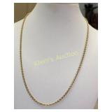 14K yellow gold 18" loop link necklace gorgeous
