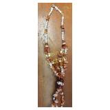 unique multi strand necklace carnelian gemstone &