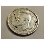 rare WWII 1943 canada silver quarter 80% silver