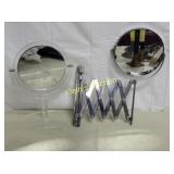 Lucite mirror & magnifying wall mirror