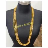 vintage amber bead necklaces lot of 3
